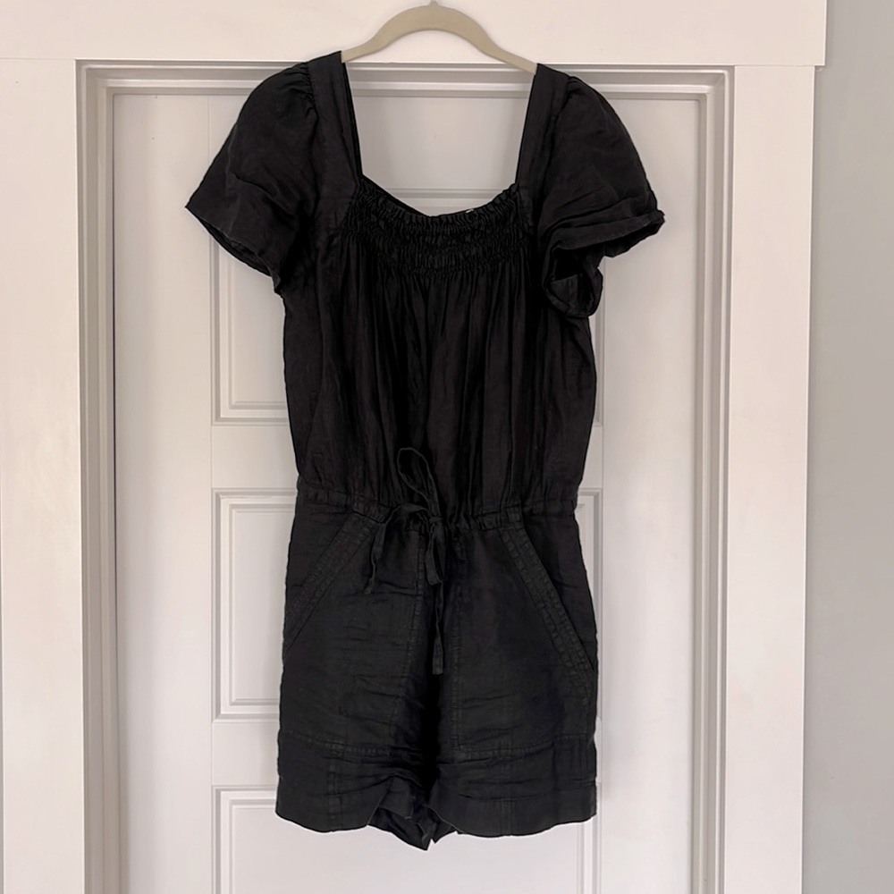 Joie black romper with drawstring
